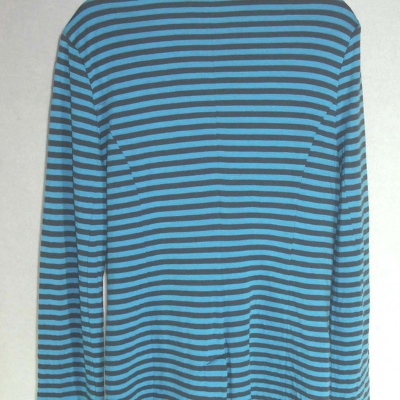 CASLON jacket M Cotton Knit Fitted Blazer Stripes - Picture 3 of 4